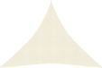 vidaXL Zonnezeil 160 g/m² 3x3x3 m HDPE Crèmekleurig