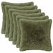 vidaXL - Kussensloop - 6 stuks - HEERLEN - Groen - 40 x 40 cm - PV Fleece