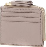 COCCINELLE Leren Kaarthoes Tassel Credit Card Holder Rosette Beige