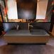 Mondiaz ERIN 150cm badmeubelset onderkast kleur Rust met 1 lade Wastafel RIDGE rechts 1 kraangat kleur Dark grey ERIN11819