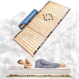 Coemo Lattenrost Basic Starr - Ergonomische 7-Zones Lattenbodem met 5-Fase Hardheidsverstelling, Duurzaam Beukenhout en Geschikt voor Alle Matrassen, 90 x 200 cm 28 latten