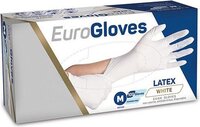 EuroGloves Latex Handschoenen - Maat M - Wit - 100 stuks - Poedervrij