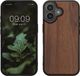 kwmobile telefoonhoesje geschikt voor iPhone 17 - Hoesje met bumper in vintage bruin / bruin - Backcover - hout