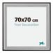 Your Decoration Cadre photo 70x70 cm Bois Noir Argent Poli Birmingham