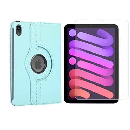 Lobwerk 2in1 Set voor Apple IPad Mini 6 2021 8.3 inch met Slanke Tablet Cover + Gehard Glas Beschermhoes