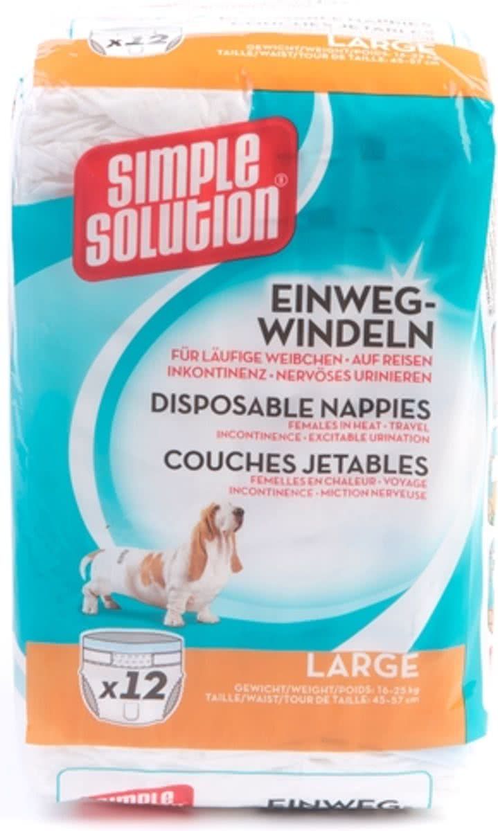 Simple Solution Wegwerp Honden Luier LARGE 12 ST 45-57 CM