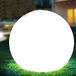 BAKAJI Designlamp voor de tuin, diameter 30 cm, buitenverlichting voor vloer of tafel, sokkel E27, max. 25 W, kleur wit, met grondpennen voor bevestiging aan de grond (30 cm)