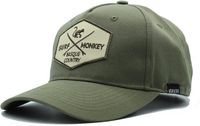 Surf Monkey Baseballpet, verstelbaar, gerecycled, Olijfgroen