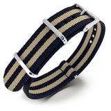 Natos.com DKM B.V. NATO Horlogeband G10 Military Nylon Strap - James Bond Khaki 20mm
