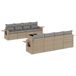 vidaXL 9-delige Loungeset met kussens, polyrattan, beige