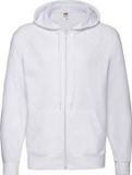 Fruit Of The Loom Heren Lichtgewicht Full Zip Jacket / Hoodie (Wit)
