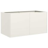 VidaXL Plantenbak Staal Wit 80x40x40 cm