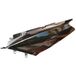 one by Camamoto 77380003D kunststof zijwand linksachter zwart glanzend, compatibel met Yamaha T-Max 500 2001-2007