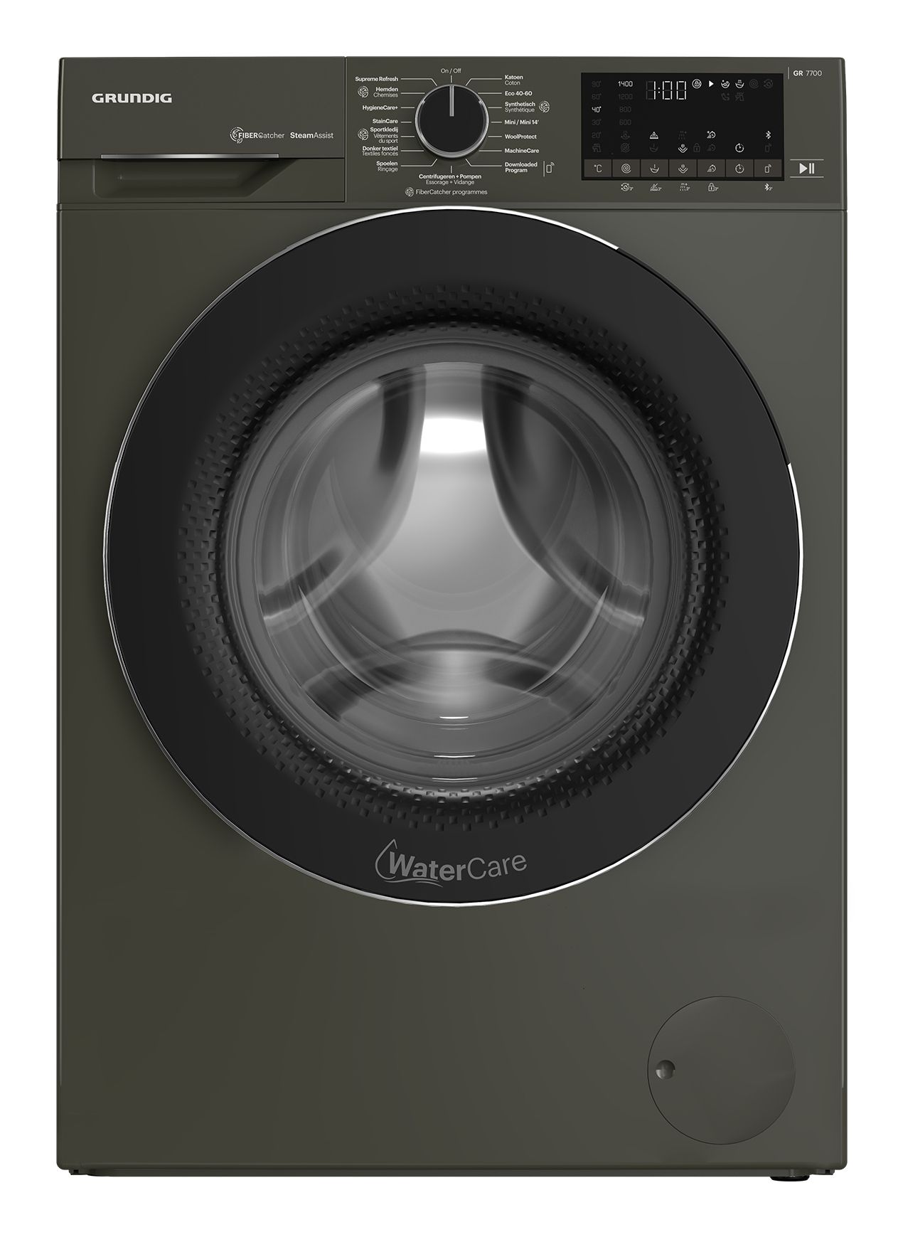 Grundig GW7P5941089M Wasmachine - 9 kg - 1400 toeren - Antraciet