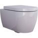 Bernstein WC suspendu design sans rebords céramique sanitaire toilette murale à poser avec abattant au choix - Blanc - 54,5x36x33cm - Nt2039 avec veilleuse LED standard