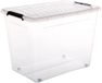 5Five Opbergkist met Deksel - Clip Box - 80 Liter - Transparant Kunststof