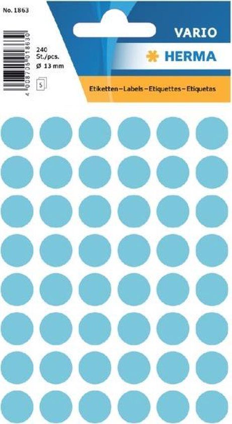 HERMA Multi-purpose labels ø 12mm blue 240 pcs.