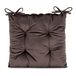 AmeliaHome Aleksa Stoelkussen met linten, bruin, 40 x 40 cm