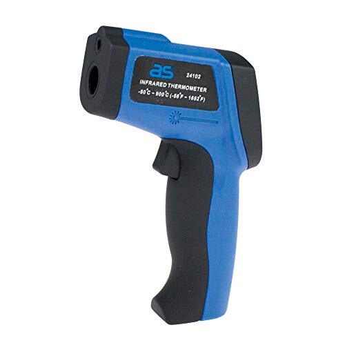 AS-Schwabe Professionele infrarood thermometer, contactloze temperatuurmeting van -50 tot +900 °C, infrarood temperatuurmeter, contactloze thermometer, digitale infrarood thermometer, IP20, 24102