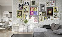 Komar 025-DVD4 Disney vlies-fotobehang Mickey Art Collection, afmeting 400 x 250 cm (breedte x hoogte), 4 banen inclusief lijm, bont
