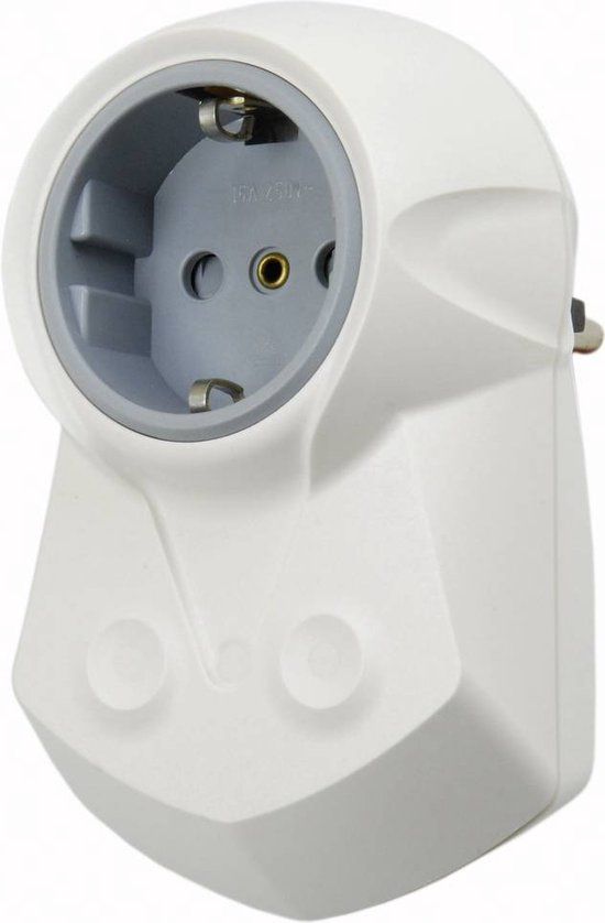 Ehmann 0463x0000 Tussenstekker Wit - Met randaarde - Kunststof