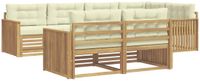 vidaXL Buiten bankenset 7 st Wit en crèmekleurig Polyester