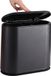 Wan GmbH Poubelle avec couvercle - Bac à déchets - Rangement soigné - Conception résistante aux chiens - 12 litres - Noir
