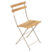 Lot de 2 Chaises Pliantes Bistro Naturel en Acier et en Bois