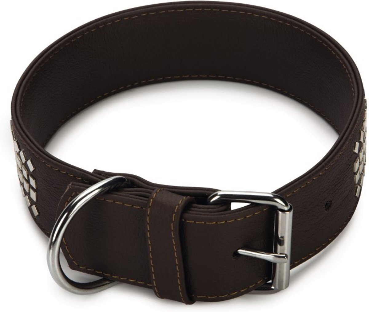 Beeztees Vintage - Hondenhalsband - Bruin - 53-59 cm x 50 mm