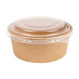 25 stuks slakommen + deksel Pet 750 ml Ø 15/12,8 x 5 cm natuurlijke kracht