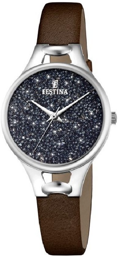 Festina Mademoiselle Swarovski crystals F20334/3 - Horloge - Dames - Zilverkleurig - Ã˜ 32 mm