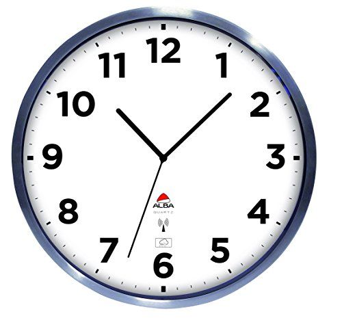 Alba Buitenklok ALBA radio EXTRA INOXYDABLE D355CM Zilvergrijs