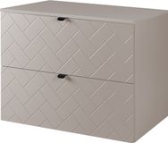Meuble de salle de bain en cachemire avec poignée noire, 80 cm de large