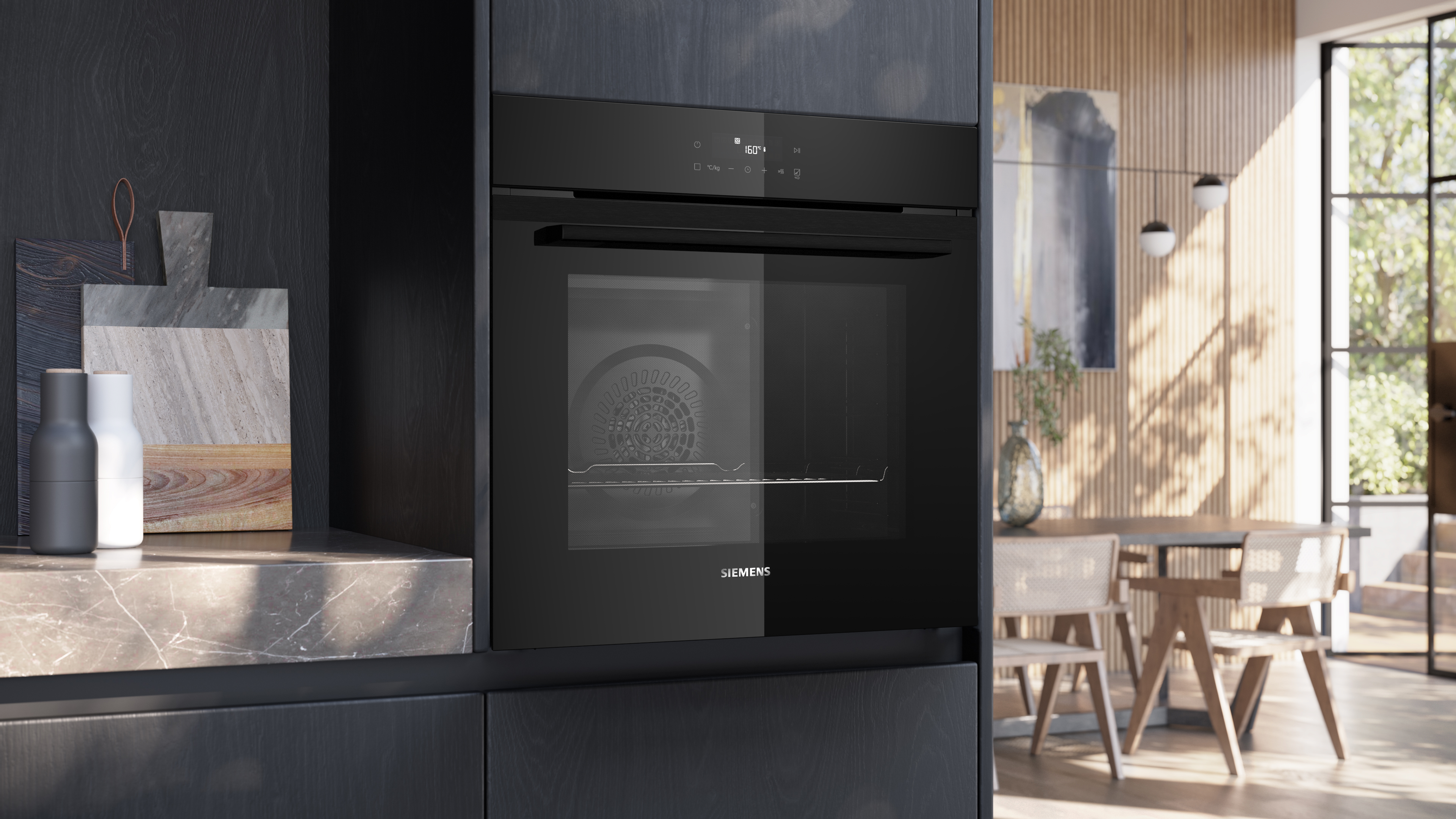 Siemens iQ300 HB272ABB3 - Inbouwoven - 71L - Zwart - Airfry - Pyrolyse