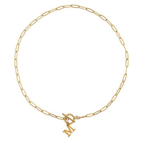 Club Manhattan ketting Initial M goudkleurig