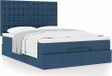 Maison Exclusive - Cadre de lit ottoman avec matelas Blue, 140x190 cm, textile