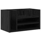 vidaXL Bureau organizer Zwart eiken 44,5 x 24 x 25 cm Bois traité