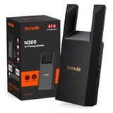 Tenda WLAN versterker repeater N300 R10 | 300 Mbit/s · Ethernet-poort · dekking tot 120 m² · WPS · AP-modus · compatibel met FritzBox · IPv6 · zwart