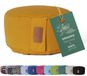 #DoYourYoga - Yoga kussen - »Vishnu« - rond meditatiekussen met bio-organische Spelt vulling - H:15cm, diam.30cm - curry geel
