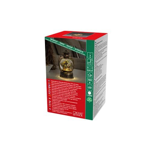 KONSTSMIDE 3499-000 Led Glazen Bollantaarn, Kerststal, Diameter 100 cm, Warm Witte Diode