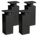 Pieds de meuble réglables Set de 4 en noir mat