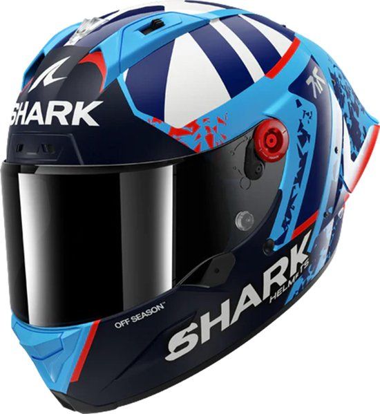 Shark Aeron-GP Fim Racing #1 Replica Raul Fernandez Helm - Integraalhelm, Maat L, Blauw/Wit
