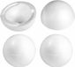 Merkloos / Sans marque Piepschuim 6x Wit D20 cm Halve Schalen Hol Hobby/DIY Materiaal Knutselen