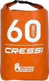 DRY Cressi Sub S.p.A. Dry Back Pack Premium rugzak, 100% waterdicht, drijvend, hoge kwaliteit, oranje, 60 l