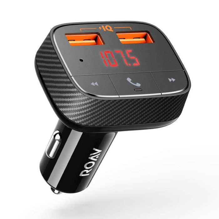 ANKER ANKER SmartCharge F0 Dual Port Autolader met Bluetooth Transmitter - 24W Auto Oplader Carcharger - Zwart