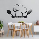 Sticker mural Cuisine Marmiton - 187x347 cm - Noir