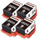 Epson 4 cartouches d'encre noires 202XL, compatibles avec Epson XP-6100/6105/6000/6005
