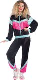 Amscan Riethmüller Europe GmbH 80s joggingpak voor dames zwart en veelkleurig