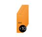 RHODIA 8200Cpack - Geniet Notitieblok voor Boodschappen N°8 Oranje - 7,4 x 21 cm - Kleine Ruitjes - 80 Afscheurbare Vellen - Clairefontaine Papier 80 g/m² - Omslag in Gecoat Karton - Pakket van 10 blokken