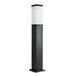 SU-MA Inox Poteau de jardin carré, 65 cm, 1xE27, noir, IP44, SS802-650 BL